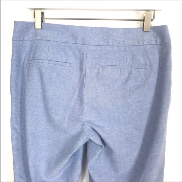 LOFT Cropped Ruffle Hem Chino Pants - Picture 5 of 11